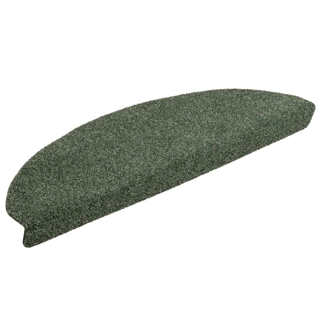 Vidaxl trapmatten zelfklevend 15 stuks 65x21x4 cm groen halfrond groot