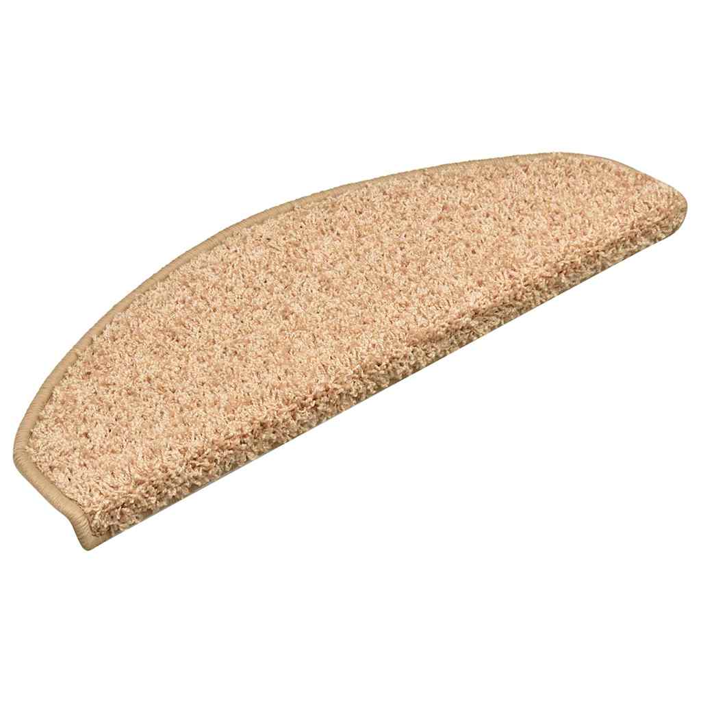 Vidaxl trapmatten 15 st 65x21x4 cm goud rechthoekige rand