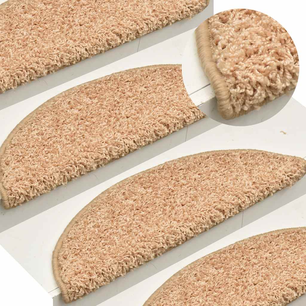 Vidaxl trapmatten 15 st 65x21x4 cm goud rechthoekige rand
