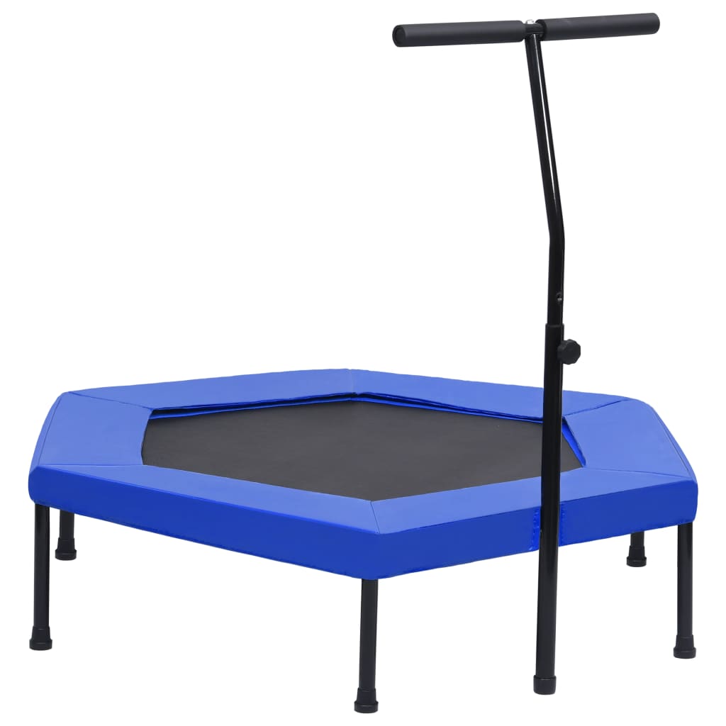 VidaXL Fitnesstrampoline met handgreepmat zeshoekig 122 cm