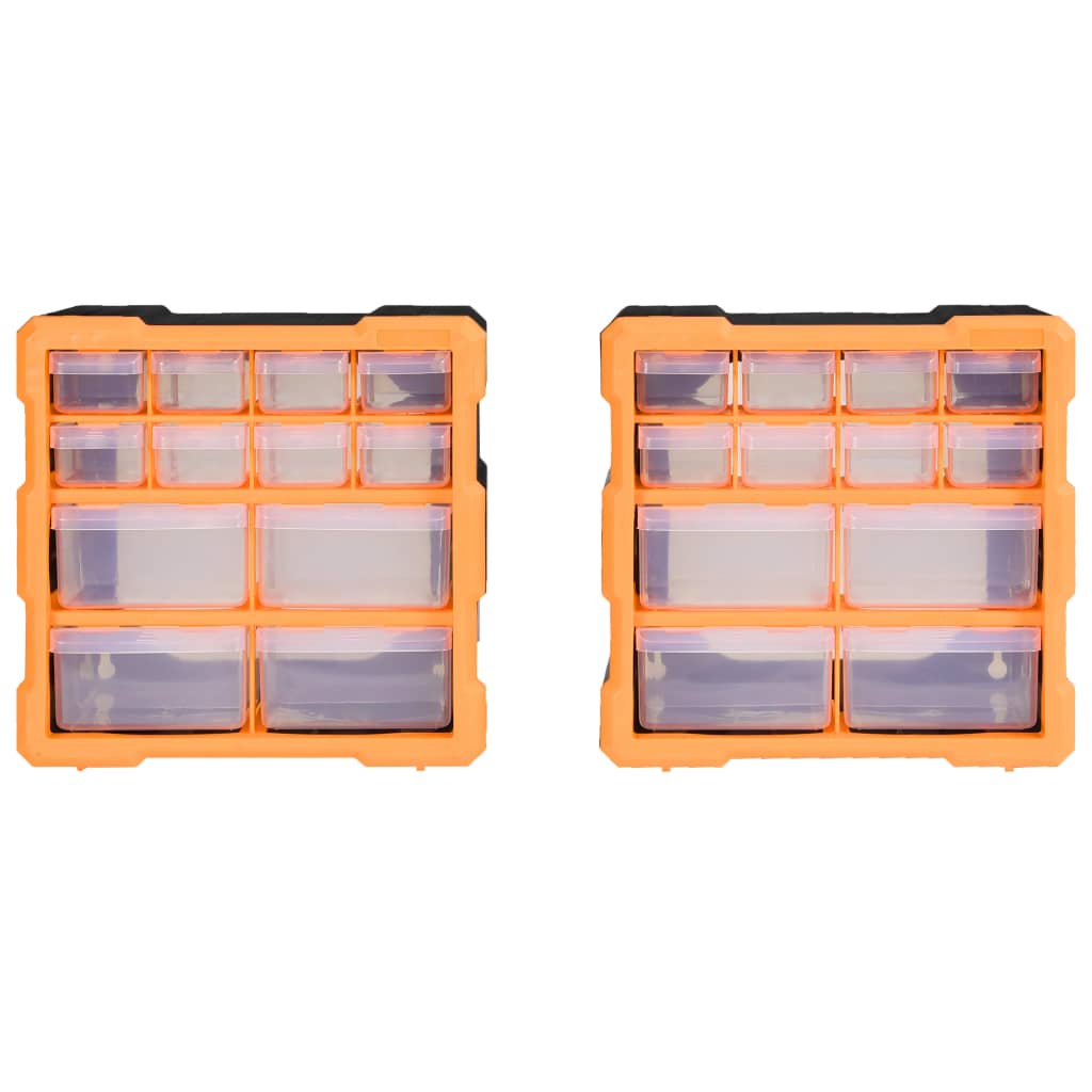Vidaxl organizers met 12 laden 2 st 26,5x16x26 cm