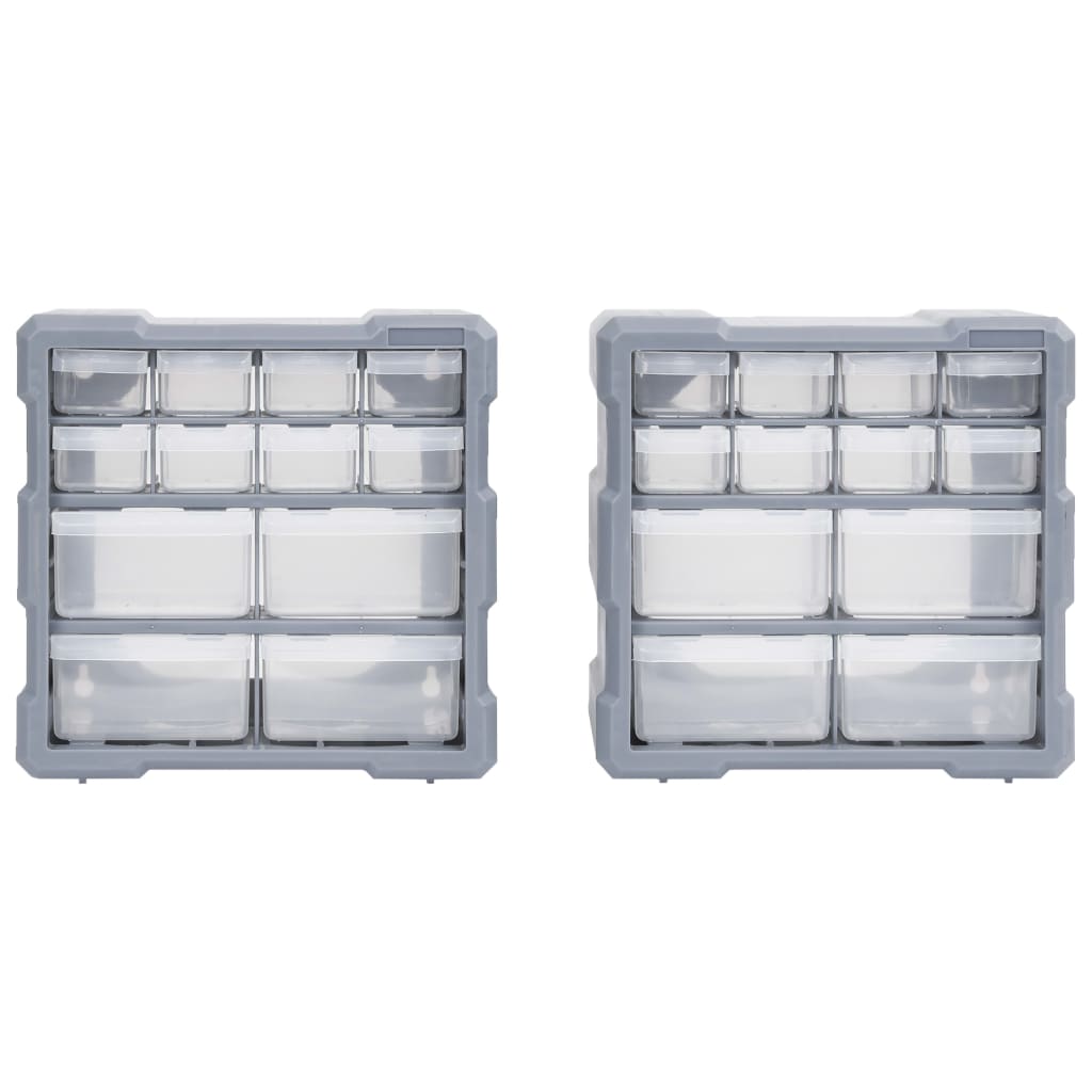 Vidaxl organizers met 12 laden 2 st 26,5x16x26 cm