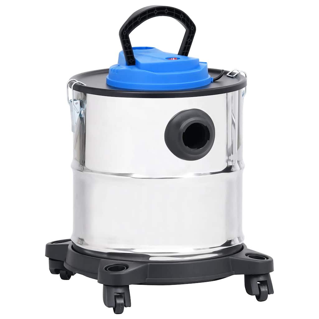 Vidaxl asstofzuiger met hepafilter 1200 w 20 l roestvrij staal