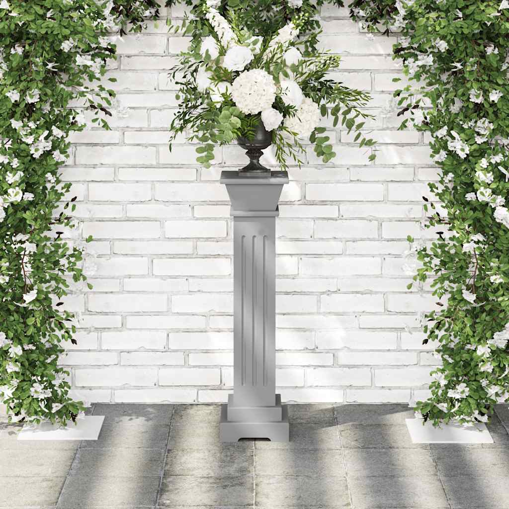 Vidaxl plantenstandaard klassiek zuil vierkant 17x17x66 cm mdf grijs