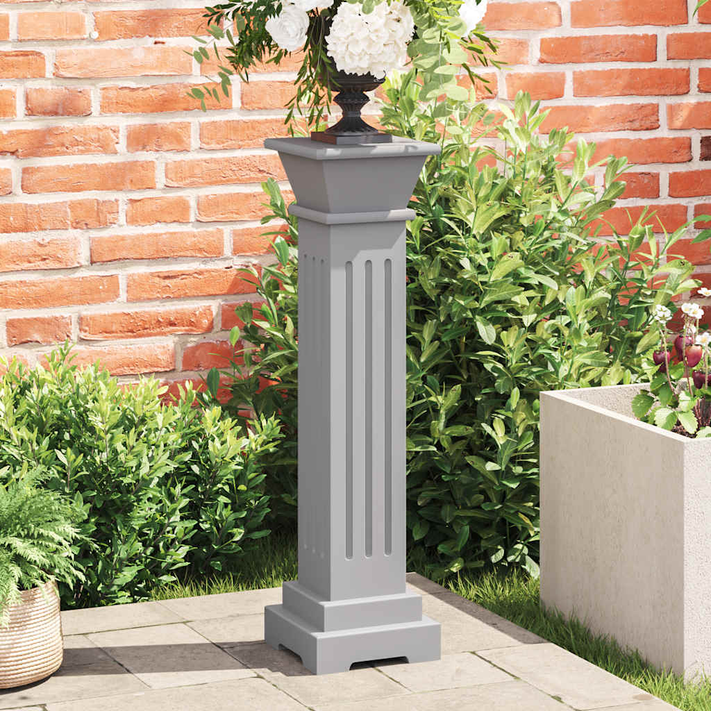 Vidaxl plantenstandaard klassiek zuil vierkant 17x17x66 cm mdf grijs