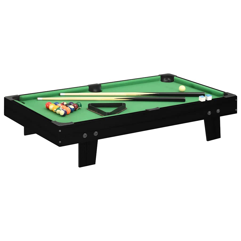 Vidaxl minipooltafel 3 poten 92x52x19 cm zwart en groen