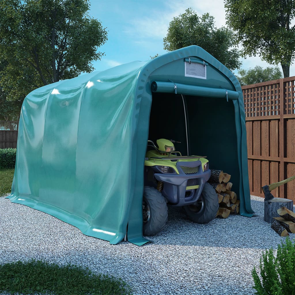 VidaXL Garagetent 2,4x3,6m PVC groen