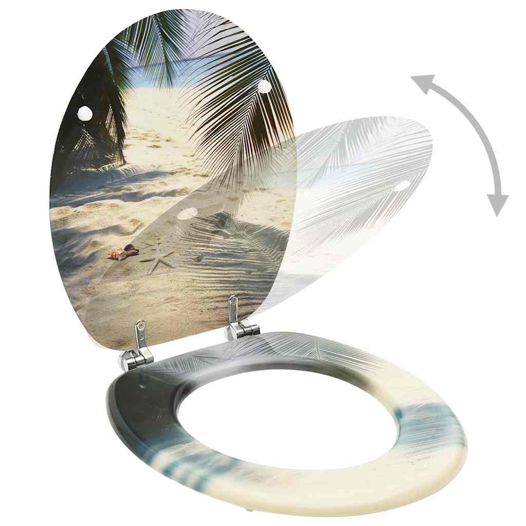 VidaXL Toiletbrillen met deksel 2 e streng MDF