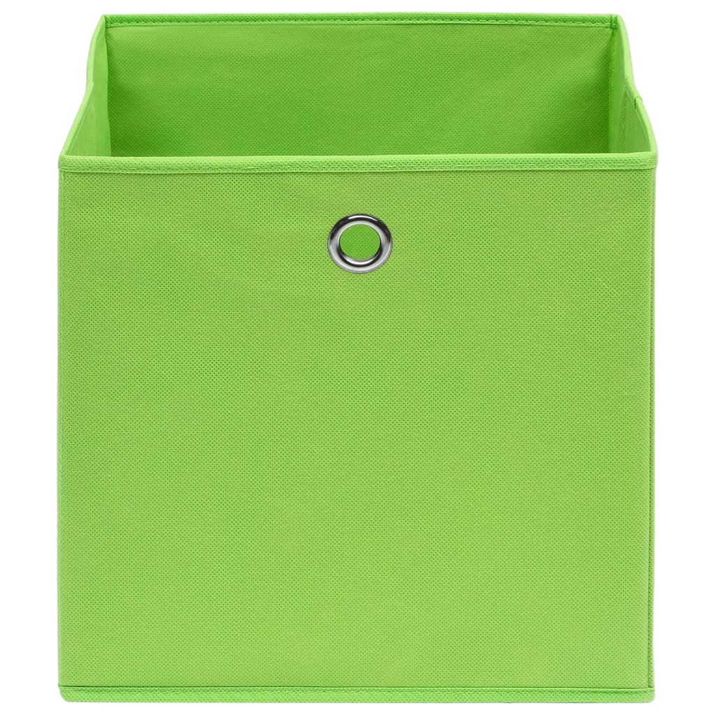 VidaXL Opbergboxen 10 st 28x28x28 cm vliesstof groen