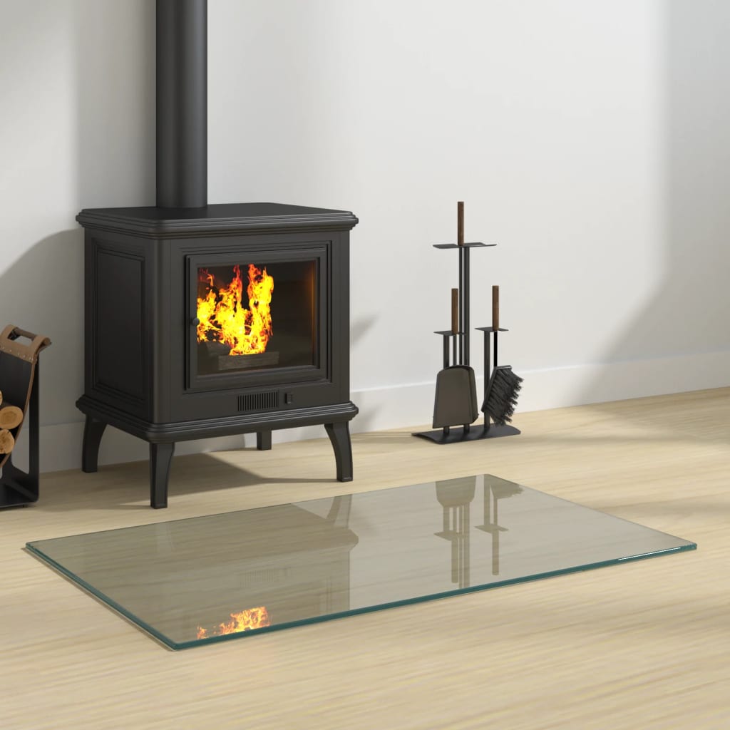 VidaXL Glasplaat openhaard rechthoekig 80x50 cm