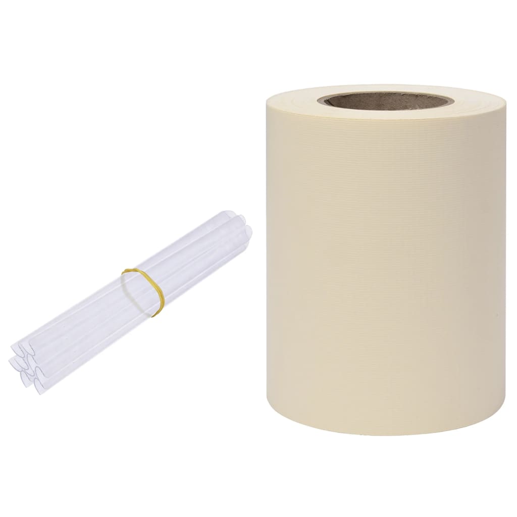Vidaxl tuinscherm 70x0,19m pvc crèmekleurig