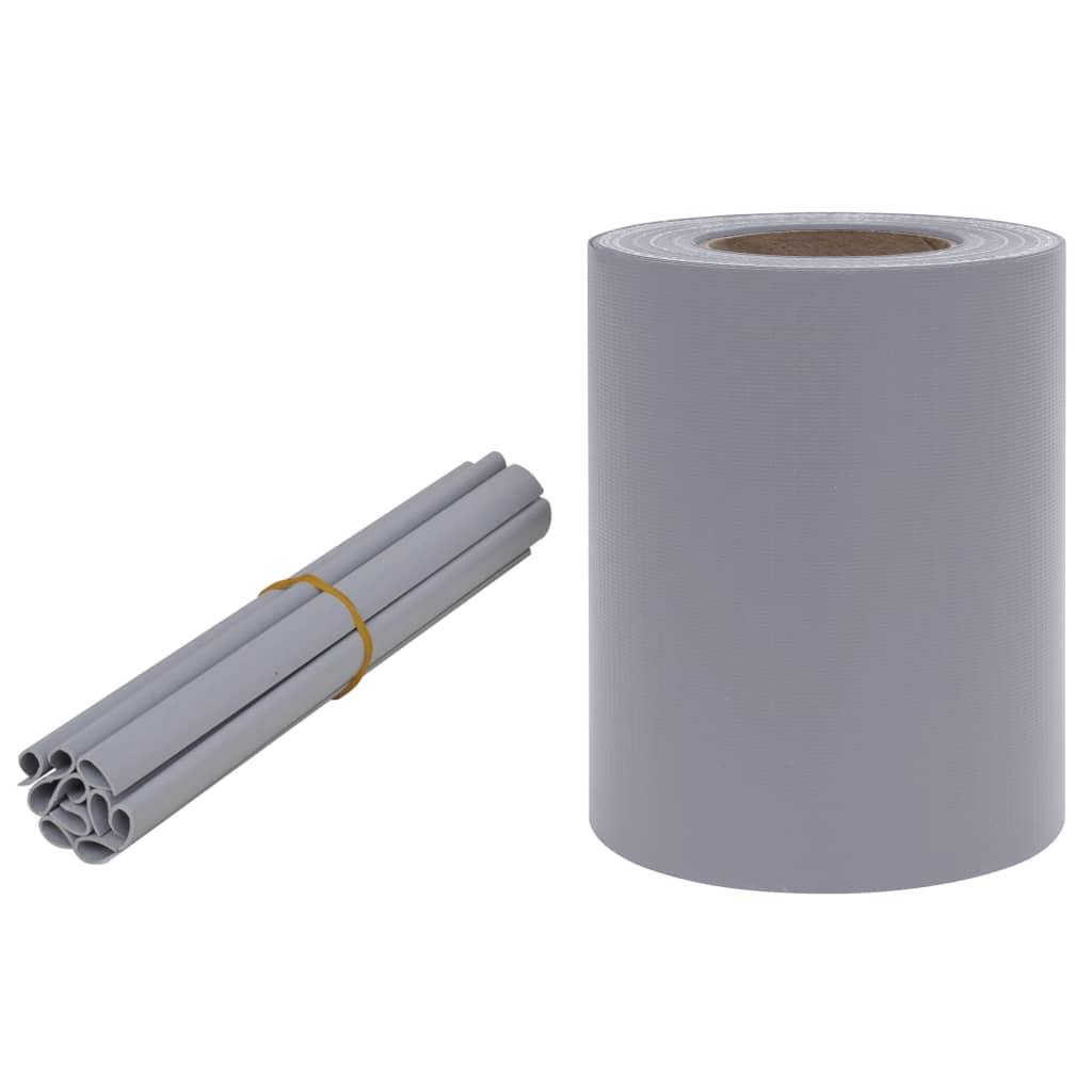 Vidaxl tuinscherm 35x0,19m pvc mat lichtgrijs