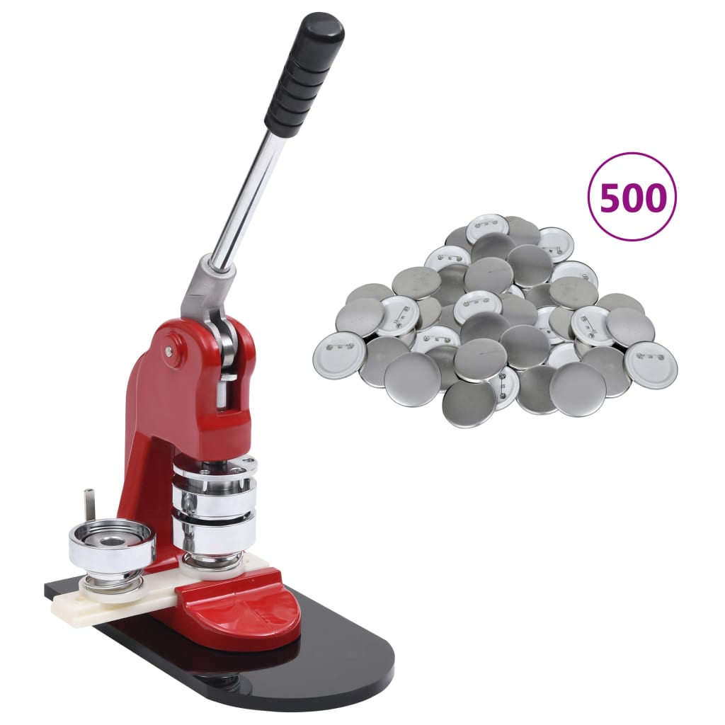 VidaXL Knopenmachine met 500 st knooponderdelen 37 mm