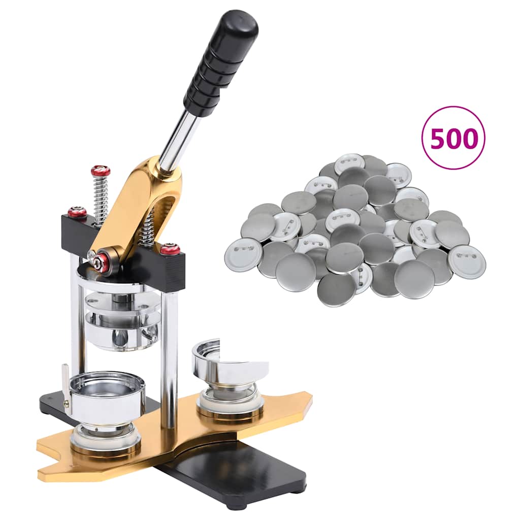 VidaXL Knoopmachine draaipunch met 500 st knooponderdelen 44 mm