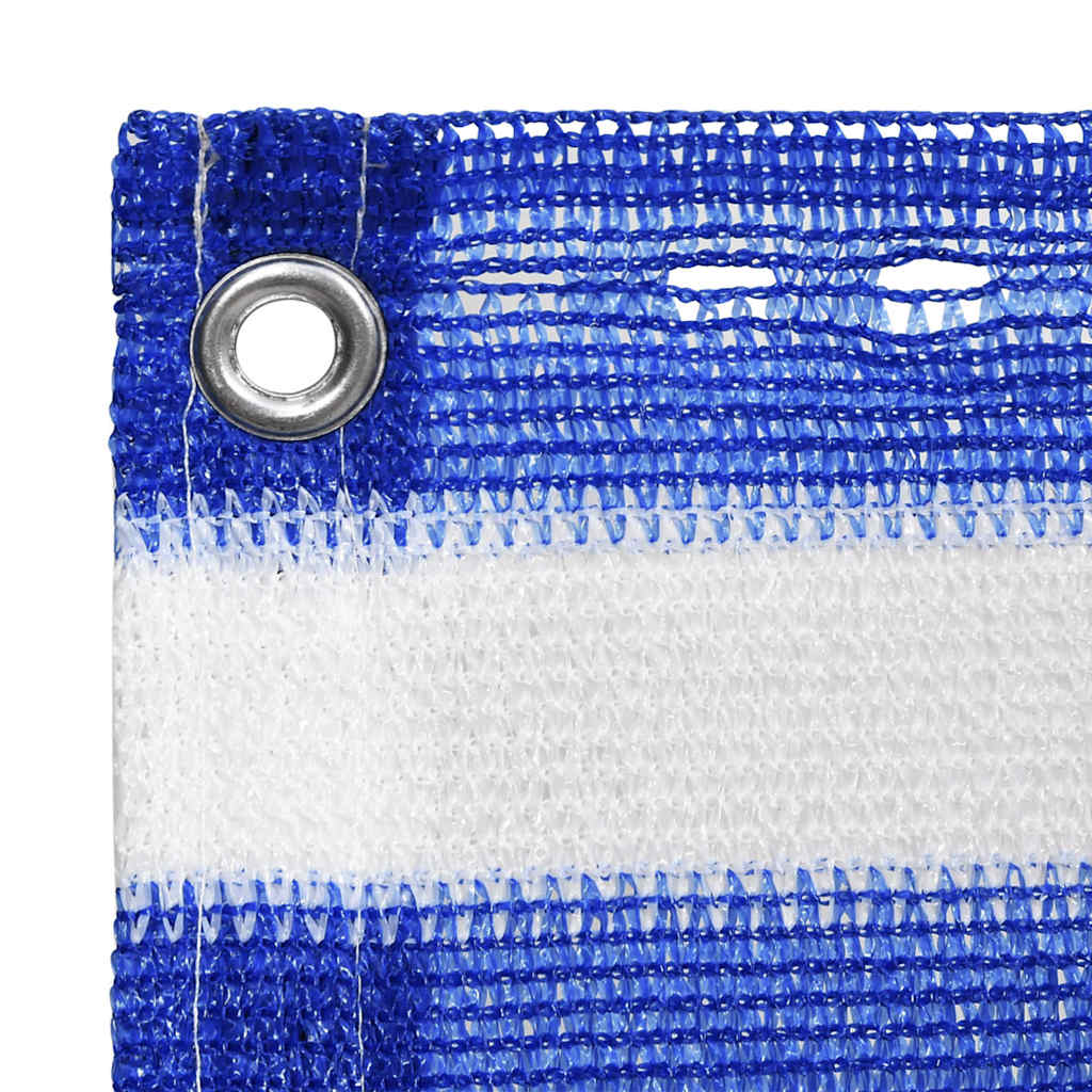 Vidaxl balkonscherm 120x300 cm hdpe blauw en wit