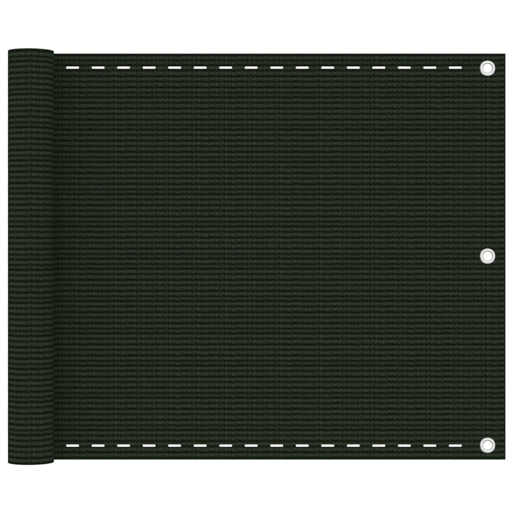 Vidaxl balkonscherm 75x400 cm hdpe donkergroen