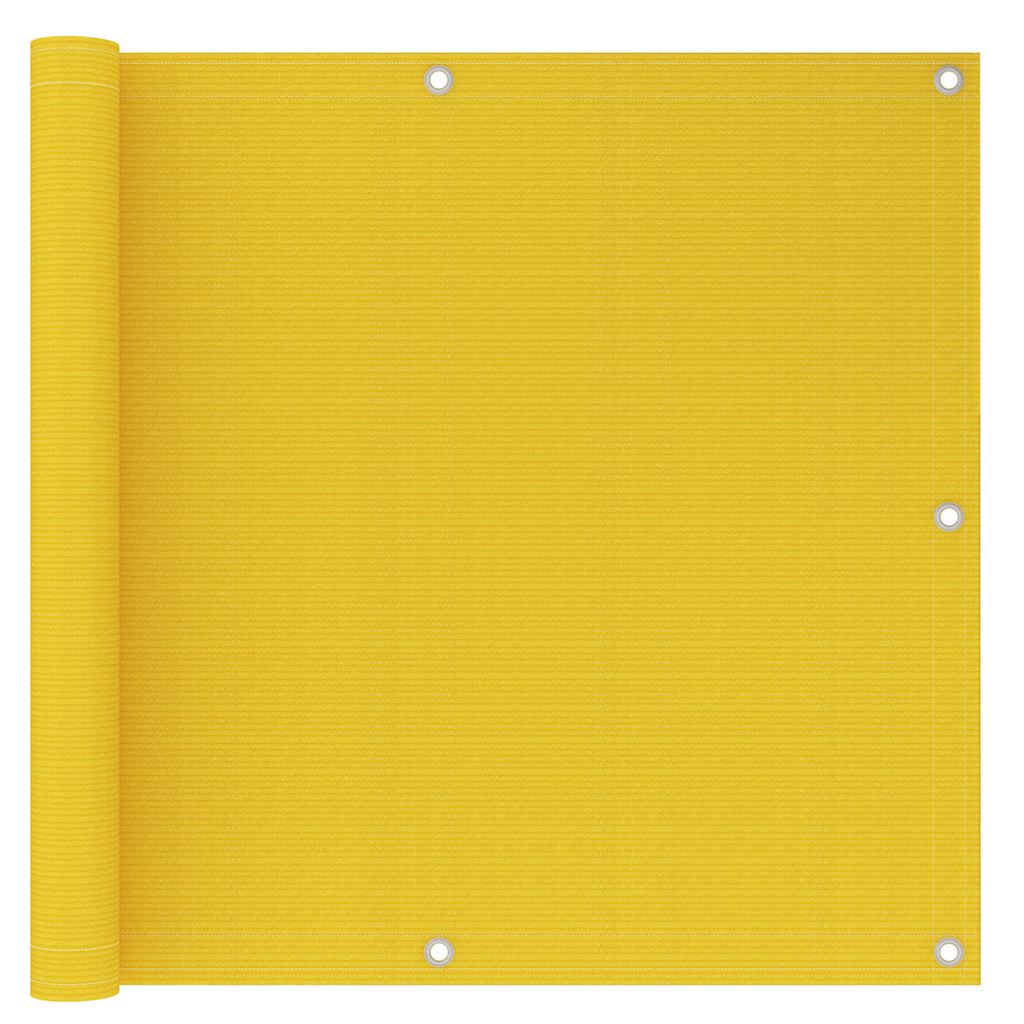 Vidaxl balkonscherm 90x300 cm hdpe geel