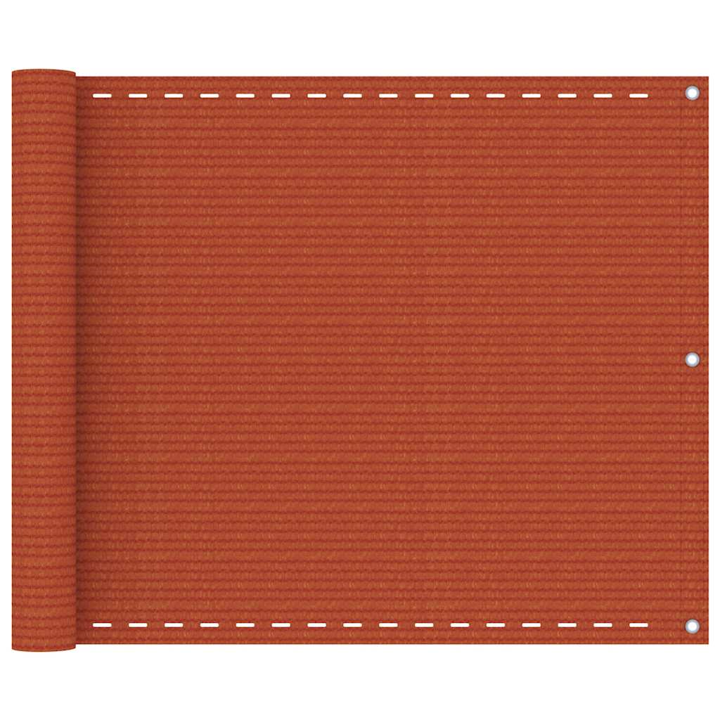 Vidaxl balkonscherm 75x400 cm hdpe oranje