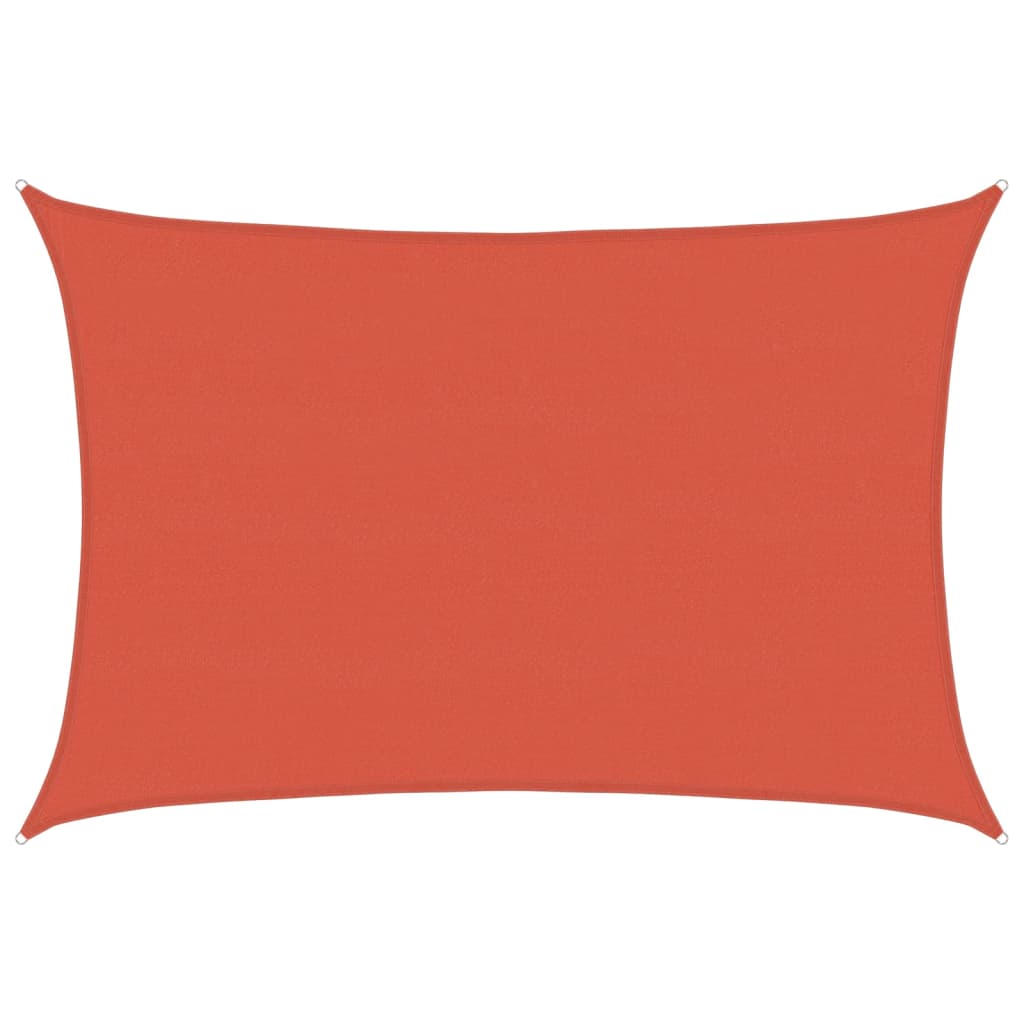 Vidaxl zonnezeil 160 g m² 5x7 m hdpe terracottakleurig