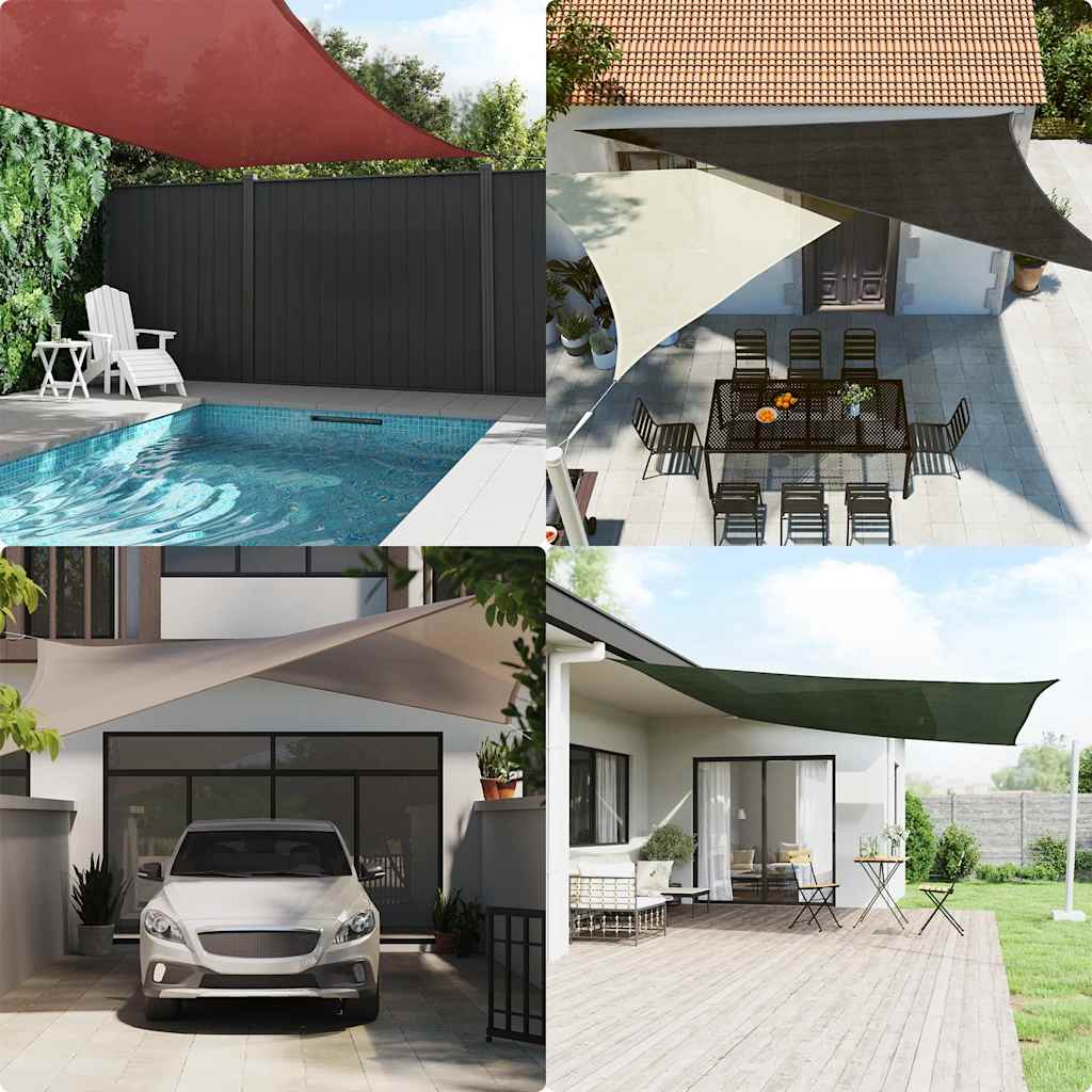Vidaxl zonnezeil 160 g m² 7x7 m hdpe taupe