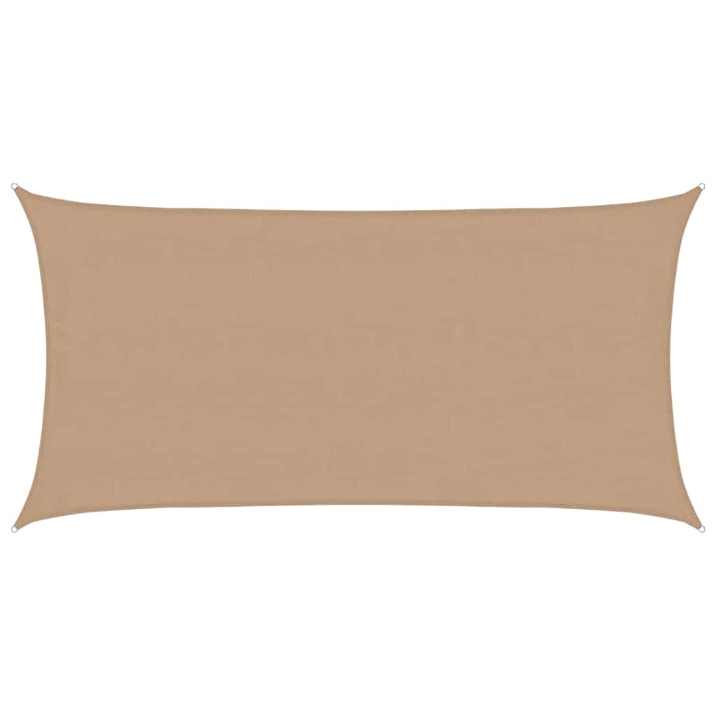 Vidaxl zonnezeil 160 g m² 4x7 m hdpe taupe