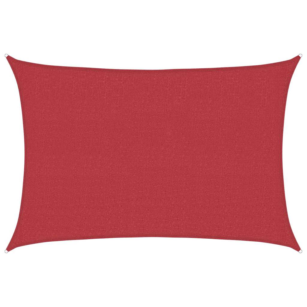 Vidaxl zonnezeil 160 g m² 3,5x4,5 m hdpe rood