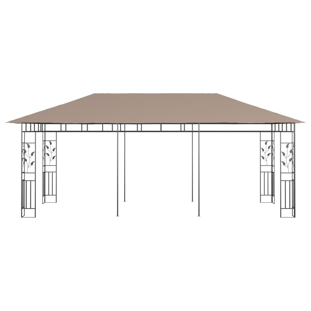 VidaXL Prieel met klamboe 180 g m² 6x3x2,73m taupe