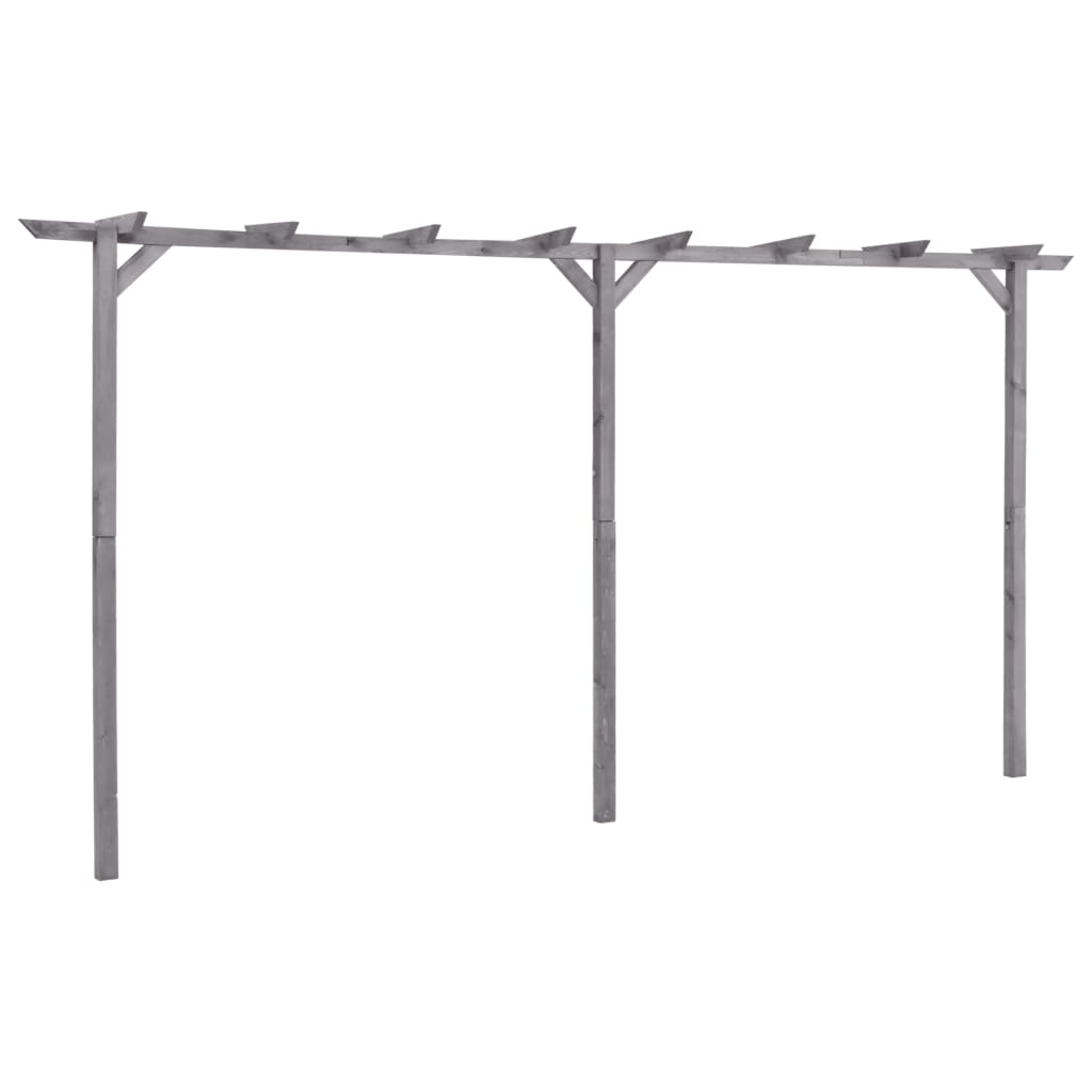 VidaXL Pergola 400x40x205 cm geïmpregneerd groenhout grijs