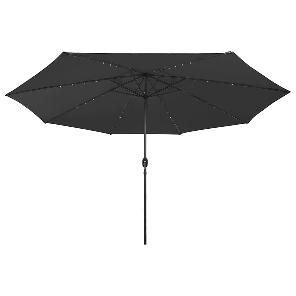 Vidaxl parasol met led-verlichting 400 cm zwart