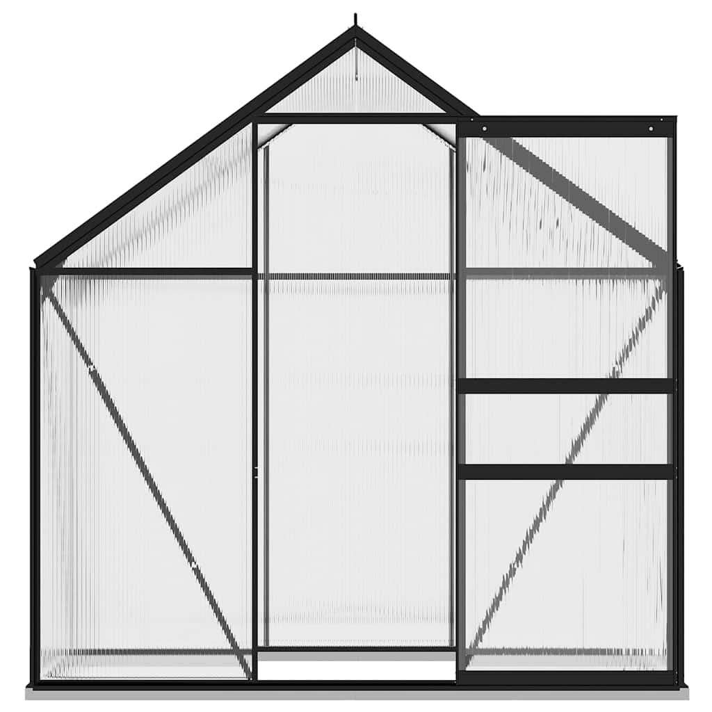 Vidaxl tuinkas 2,47 m³ aluminium antracietkleurig