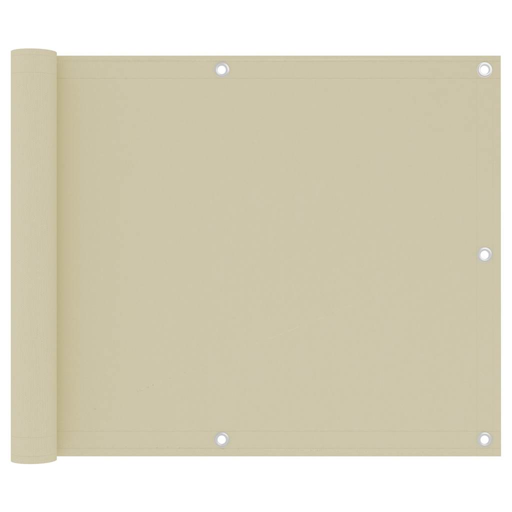 Vidaxl balkonscherm 75x500 cm oxford stof crème