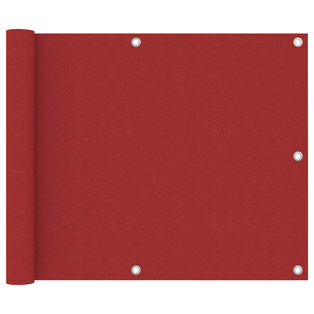 Vidaxl balkonscherm 75x500 cm oxford stof rood