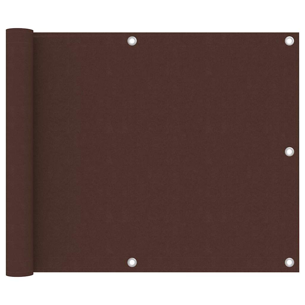 Vidaxl balkonscherm 75x400 cm oxford stof bruin