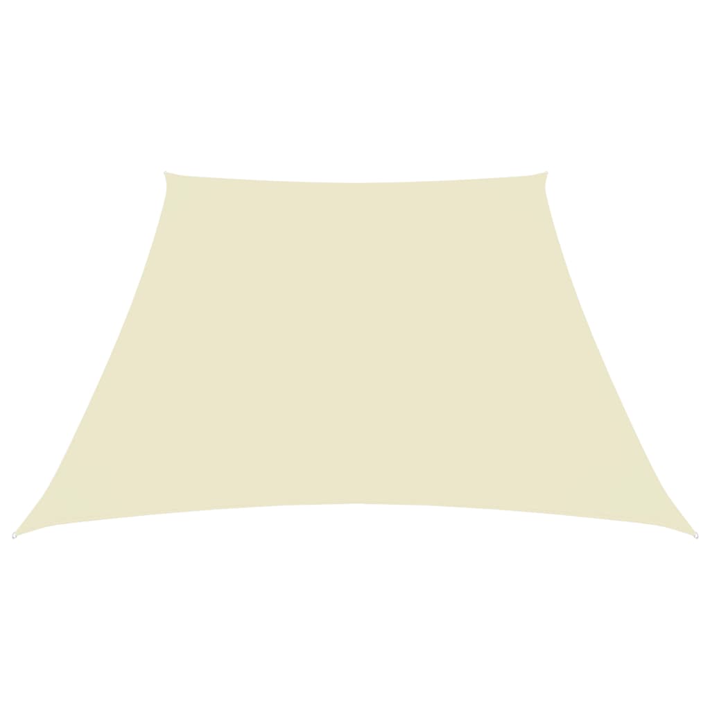Vidaxl zonnescherm trapezium 3 4x3m oxford stof crèmekleurig