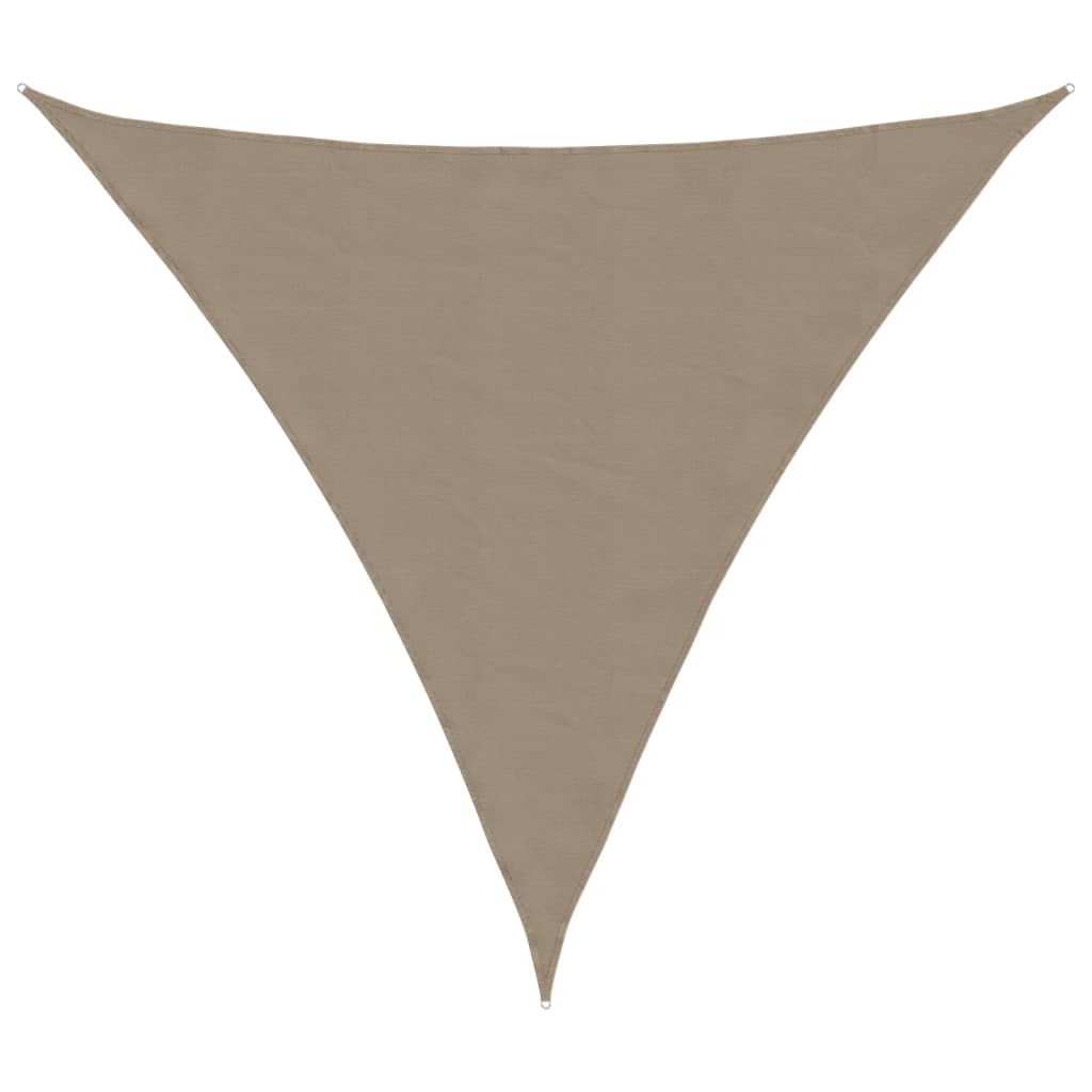 Vidaxl zonnescherm driehoekig 3,6x3,6x3,6 m oxford stof taupe