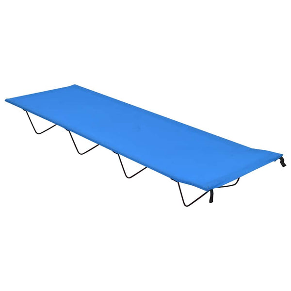 Vidaxl campingbed 180x60x19 cm oxford stof en staal blauw