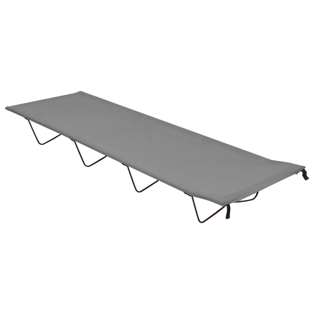 VidaXL Campingbedden 2 st 180x60x19 cm oxford stof en staal grijs
