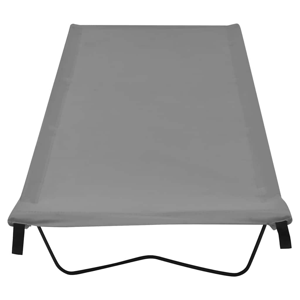 Vidaxl campingbedden 2 st 180x60x19 cm oxford stof en staal grijs
