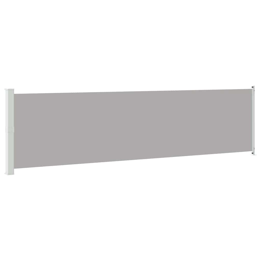 Vidaxl tuinscherm uittrekbaar 600x160 cm grijs