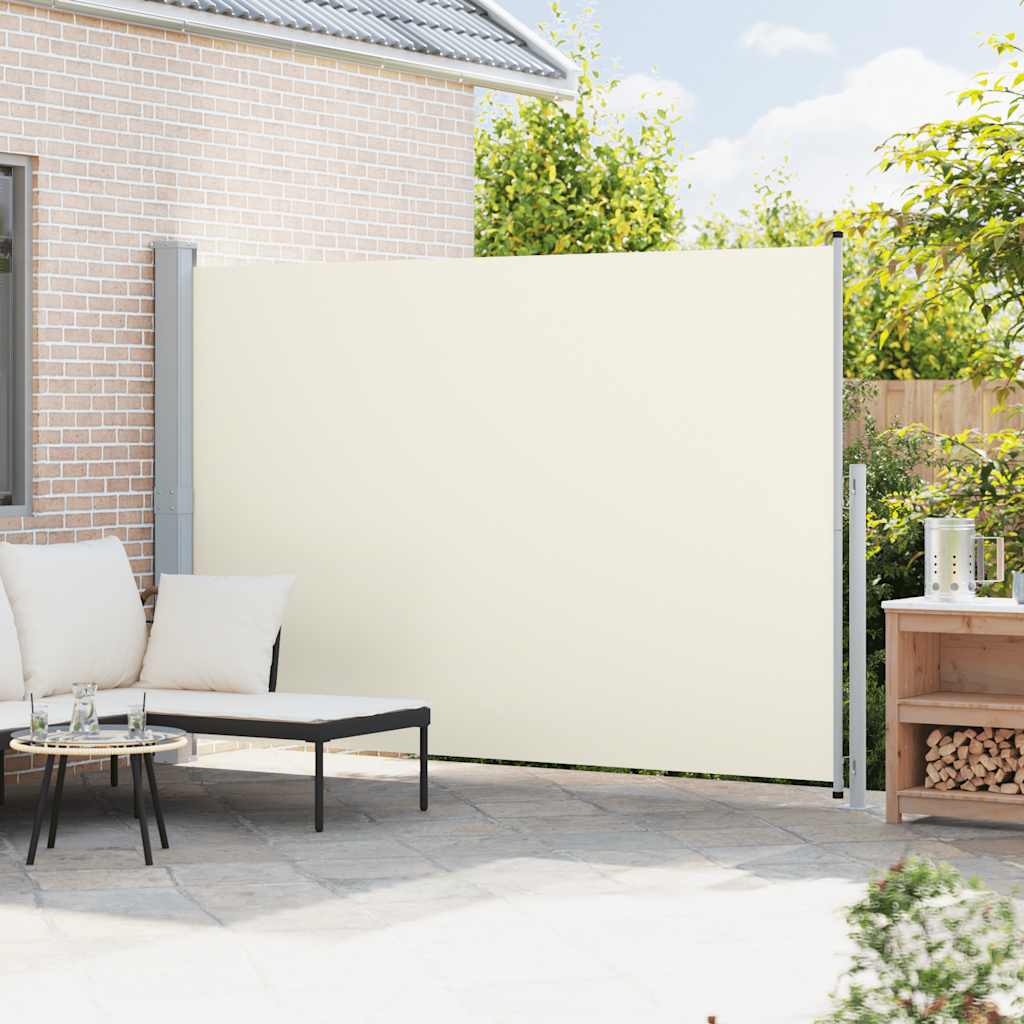 Vidaxl tuinscherm uittrekbaar 200x300 cm crème
