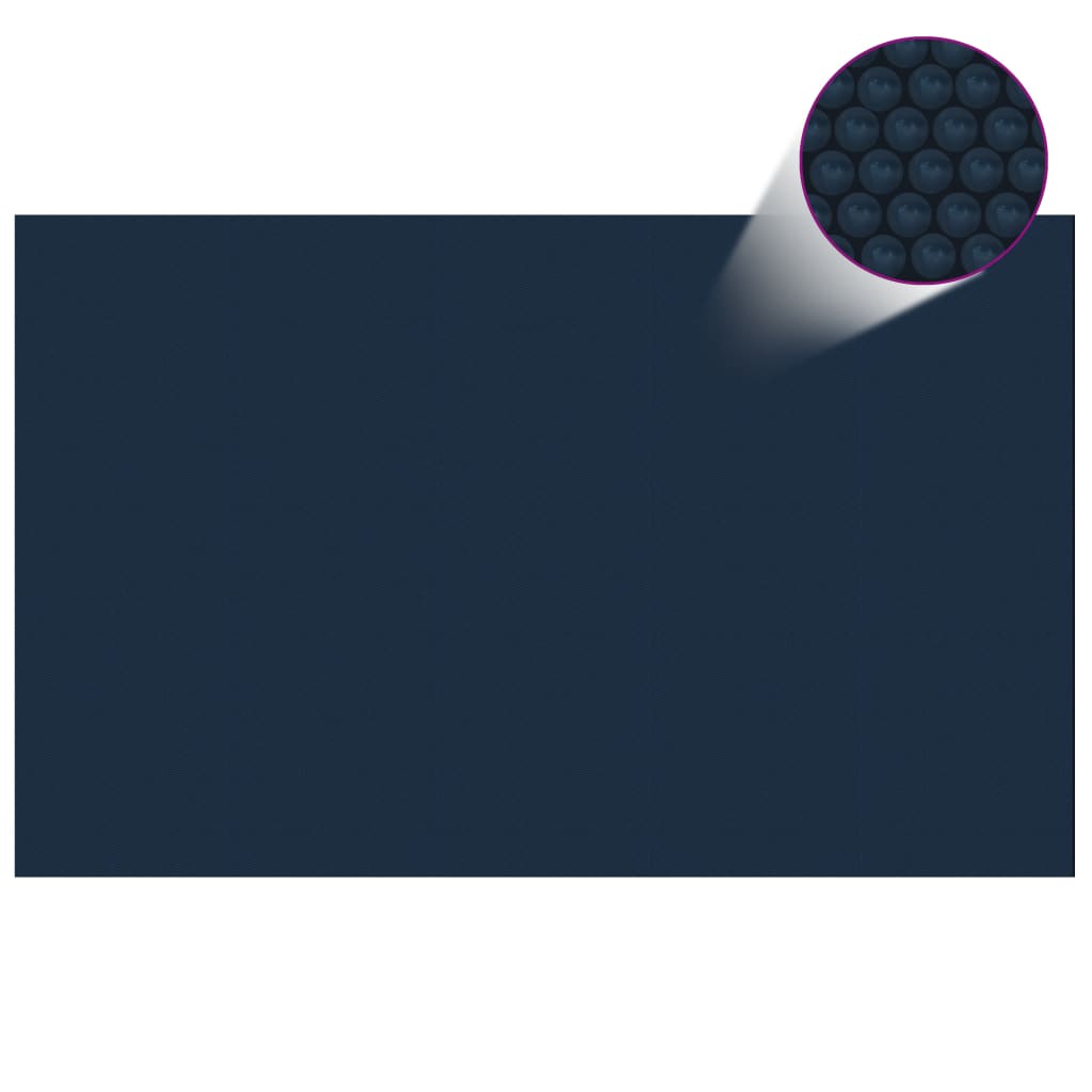 Vidaxl zwembadfolie solar drijvend 800x500 cm pe zwart en blauw