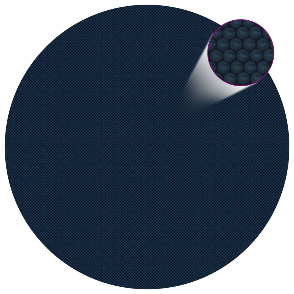 Vidaxl zwembadfolie solardrijvend 250 cm pe zwart en blauw