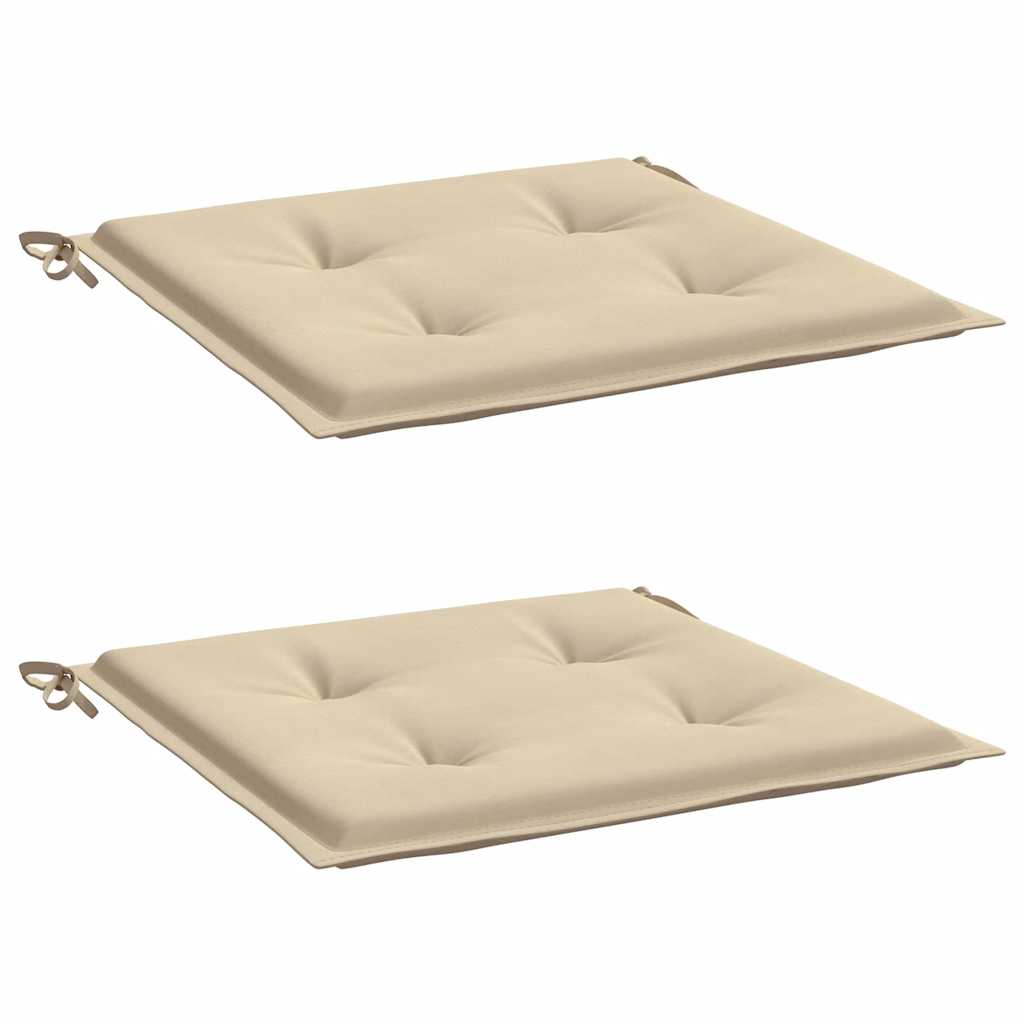 Vidaxl tuinstoelkussens 2 st 40x40x4 cm oxford stof beige