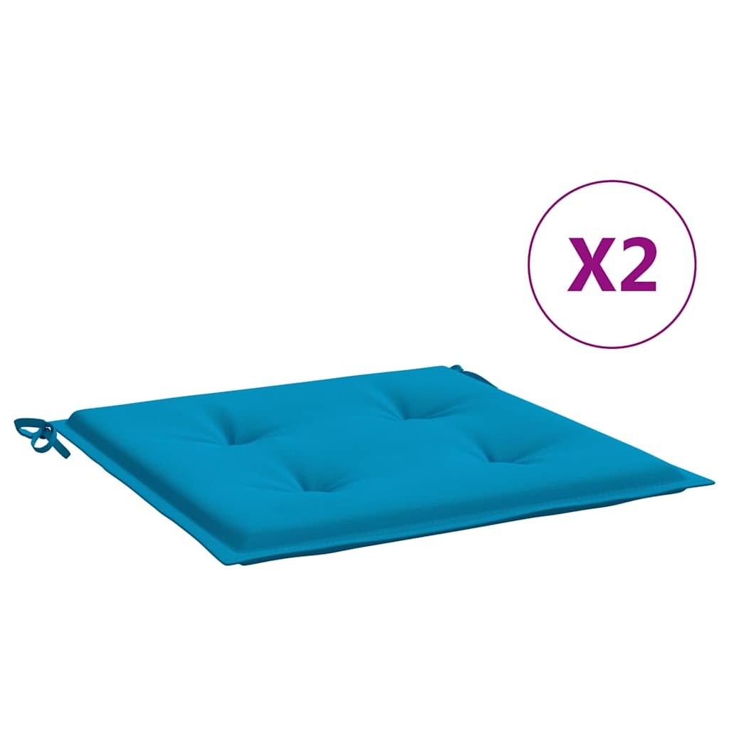Vidaxl tuinstoelkussens 2 st 40x40x4 cm oxford stof blauw