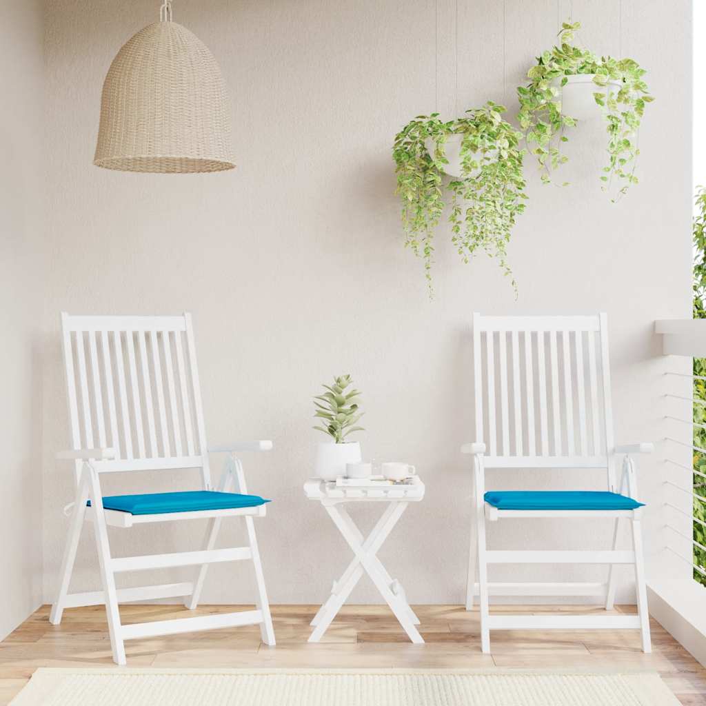 VidaXL Tuinstoelkussens 2 st 40x40x3 cm oxford stof blauw