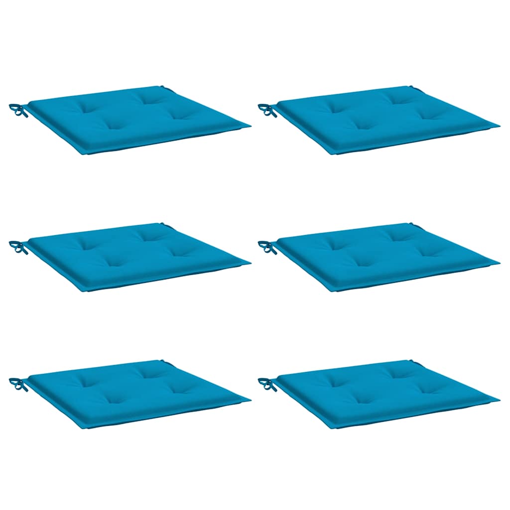 Vidaxl tuinstoelkussens 6 st 40x40x4 cm oxford stof blauw