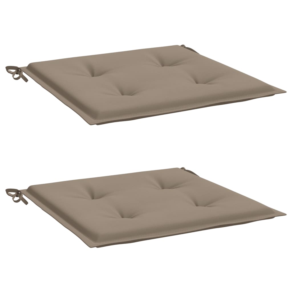 Vidaxl tuinstoelkussens 2 st 40x40x4 cm oxford stof taupe