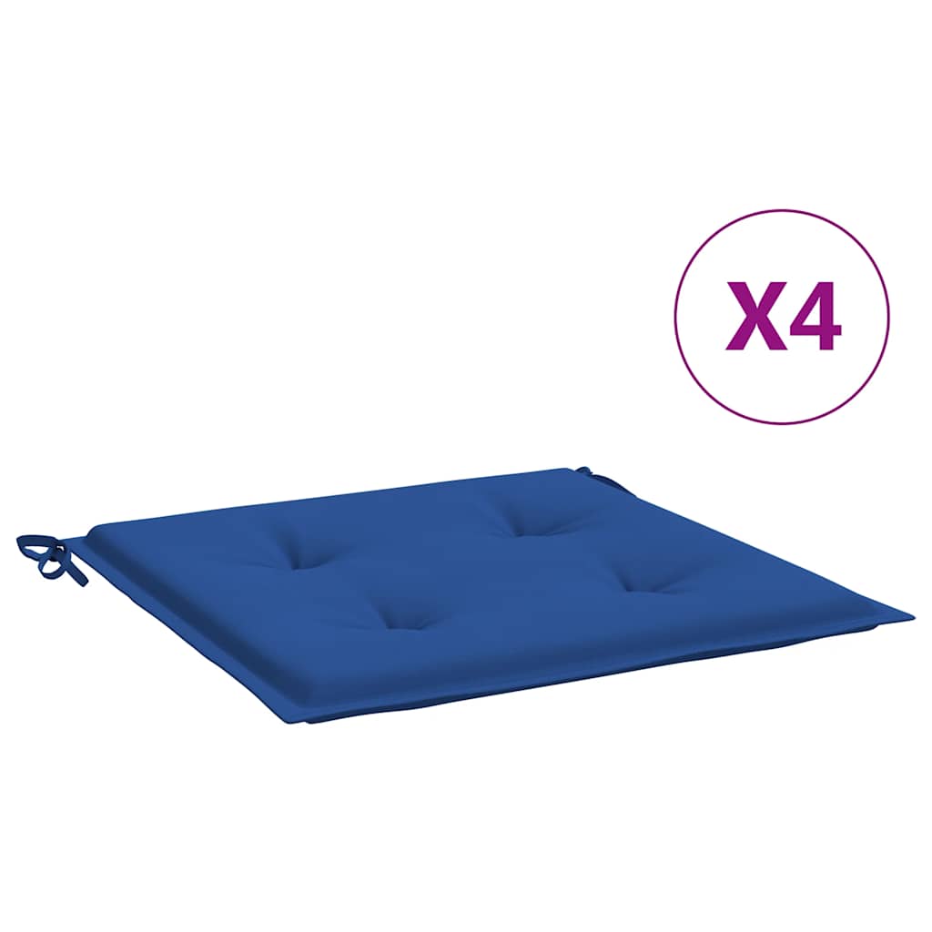 Vidaxl tuinstoelkussens 4 st 40x40x4 cm oxford stof koningsblauw