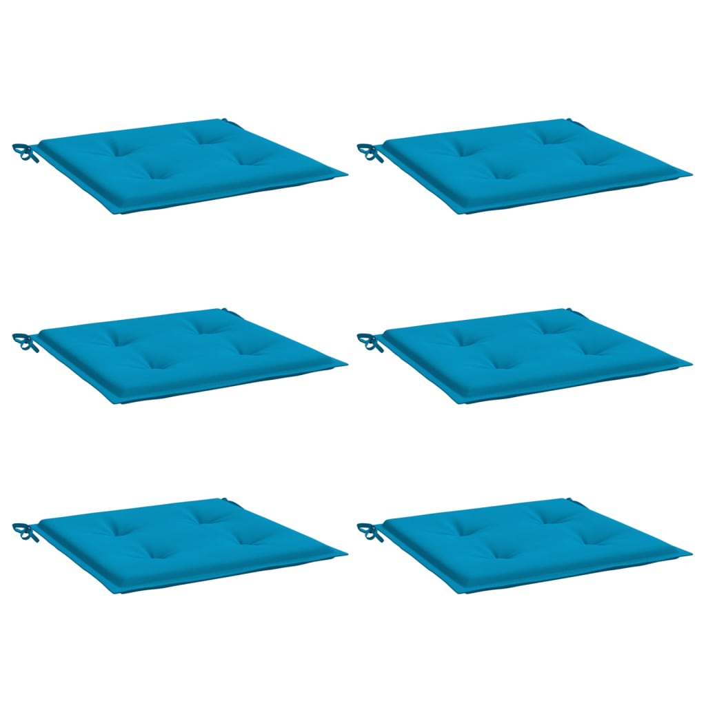 Vidaxl tuinstoelkussens 6 st 50x50x4 cm oxford stof blauw