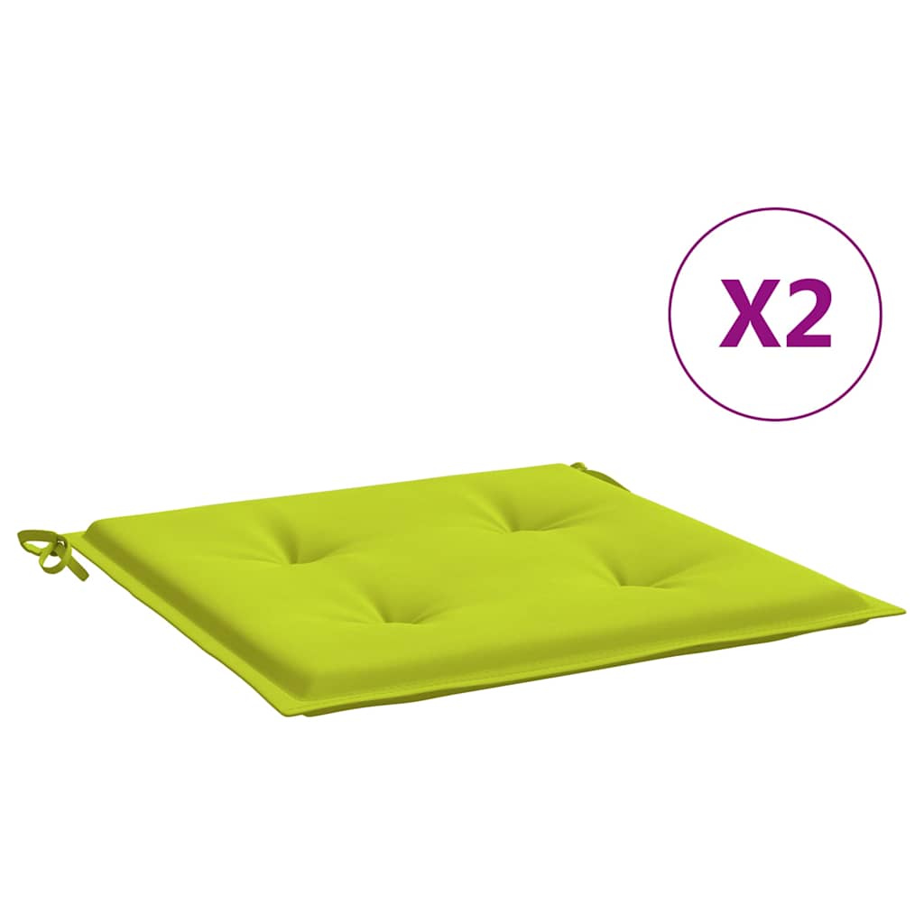 Vidaxl tuinstoelkussens 2 st 50x50x4 cm oxford stof felgroen